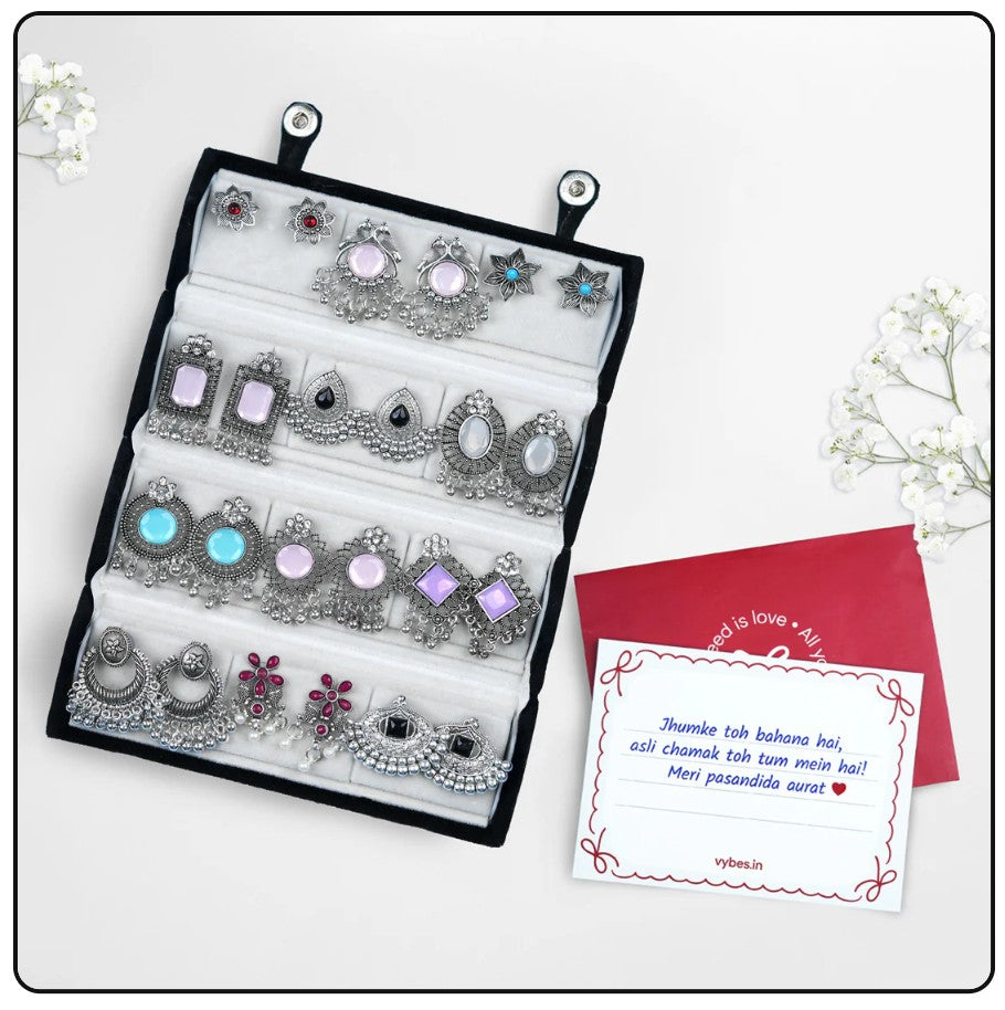 12 set of oxidised Designer earrings❤️