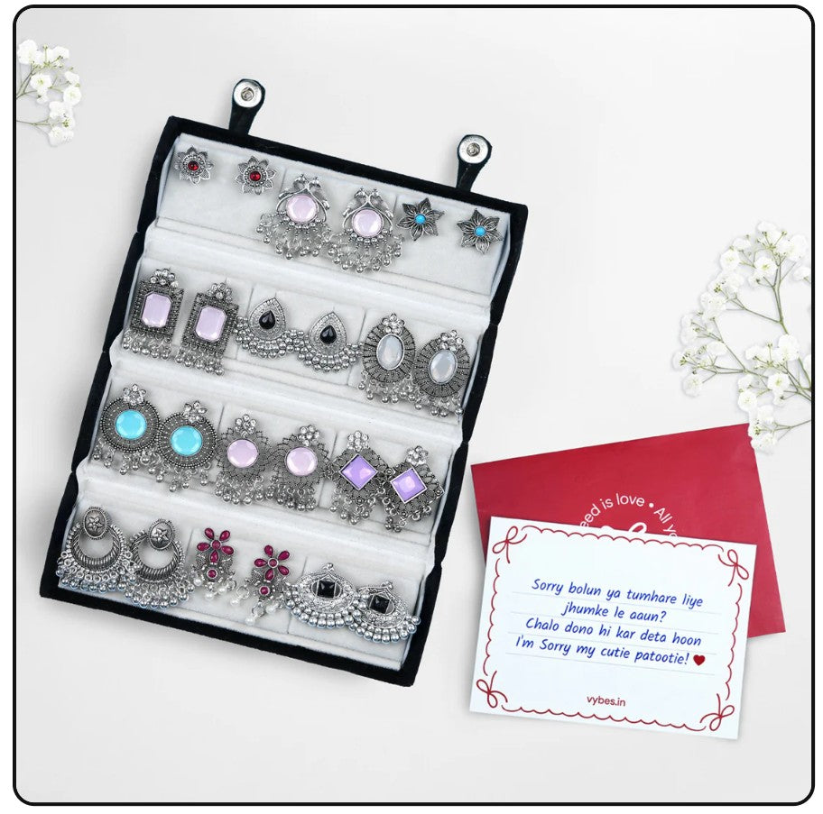 12 set of oxidised Designer earrings❤️