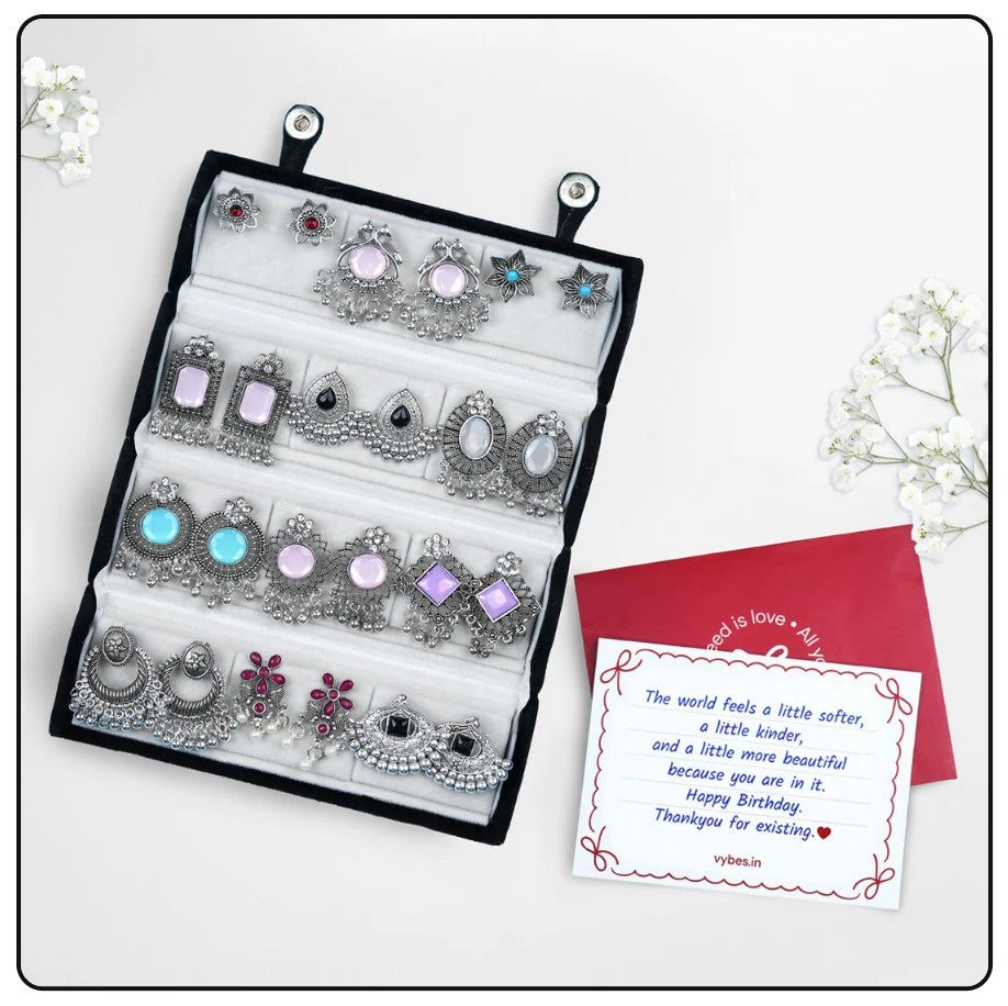 12 set of oxidised Designer earrings❤️